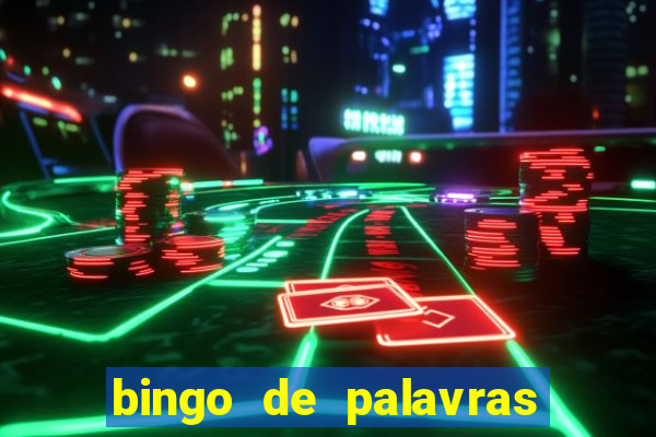 bingo de palavras 3 ano